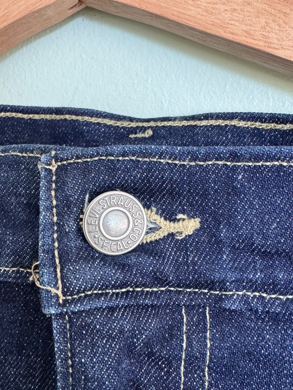 Levi's Dark Indigo Denim Pencil Skirt - Picture 3 of 12